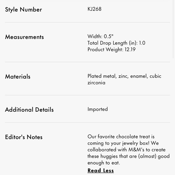 $68 Kate Spade M&M’s Charm Huggies yellow - Picture 4 of 7